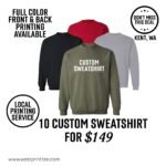 Custom 10 (PCS) Sweatshirt Printing - Gildan 18000