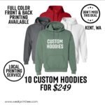 Custom 10 (PCS) DTF Hoodie Printing