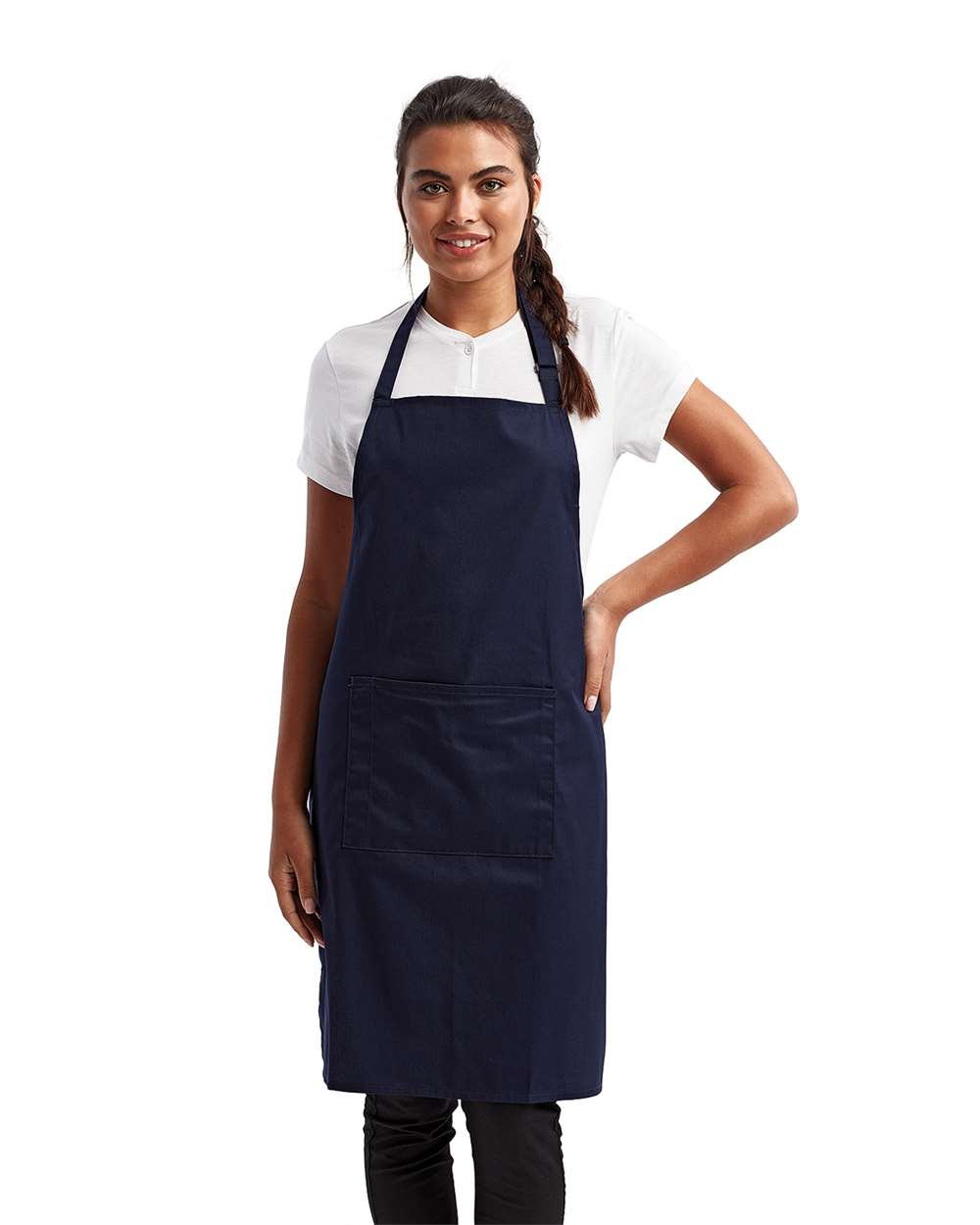 navyapron Blank Wholesale Pocket Bib Apron - RP154 - Image 1