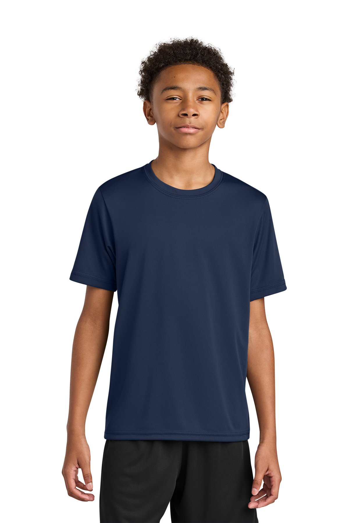1200W-63175-Navy-0-A4NB3142NavyModelFront A4 Youth Cooling Performance Short Sleeve Tee - Image 1